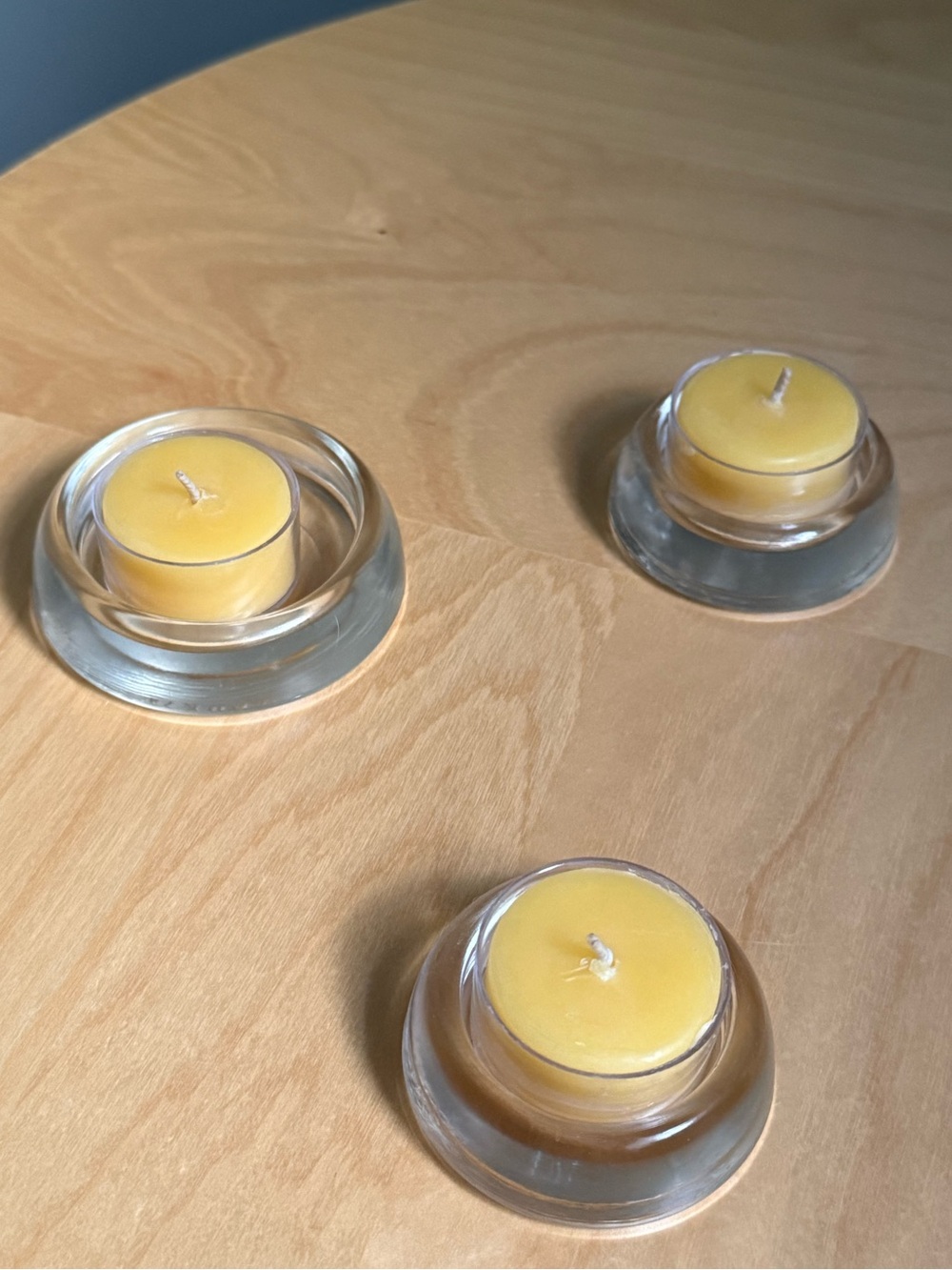Set of 3 Diamond Glass Co Recycled Mason Jar Tealight Candle Holders Vintage